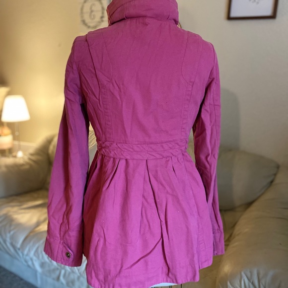 Tullu Hot Pink Tie Tuck in Hold Trench Coat - Picture 7 of 11
